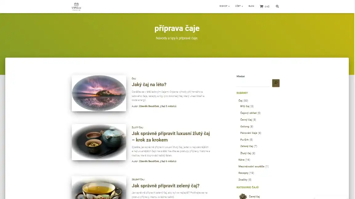 Blog pro eshop Vypij.cz