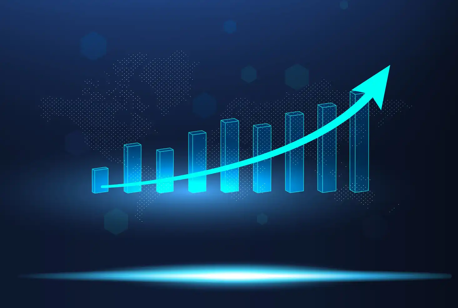 Obrázek vzrůstajícího grafu